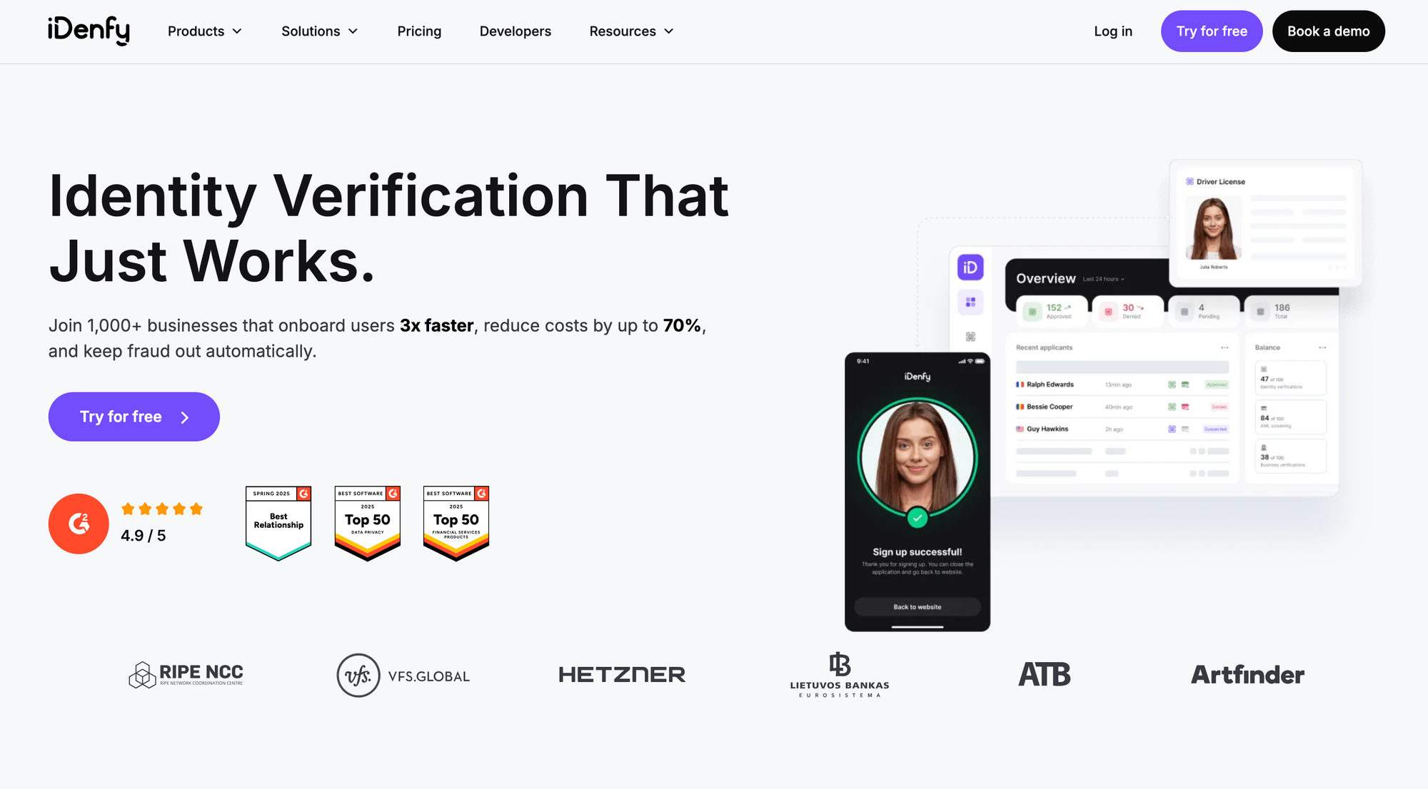 iDenfy site